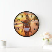 サンセットブロンド ラージ壁時計 (ホーム)