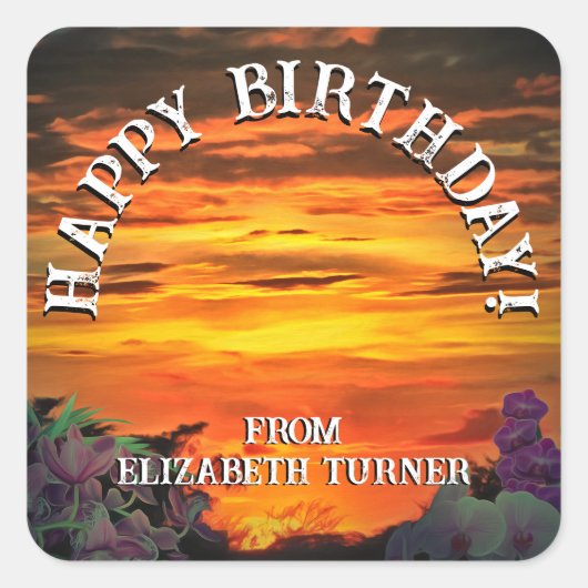 サンセットプラザマリーナ2584誕生日 スクエアシール (正面)