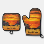 サンセットプラザマリーナ2584 鍋つかみ&鍋敷きセット (正面)