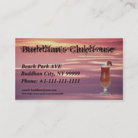 サンセットプロファイルカード#2 名刺 (正面)