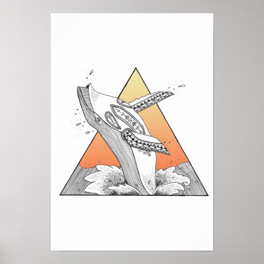 サンセットホエールポスター ポスター (正面)