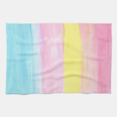 サンセットホライズンウォーターカラー抽象芸術 キッチンタオル (横)