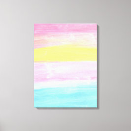 サンセットホライズンウォーターカラー抽象芸術 キャンバスプリント