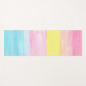 サンセットホライズンウォーターカラー抽象芸術 ヨガマット (正面(横))