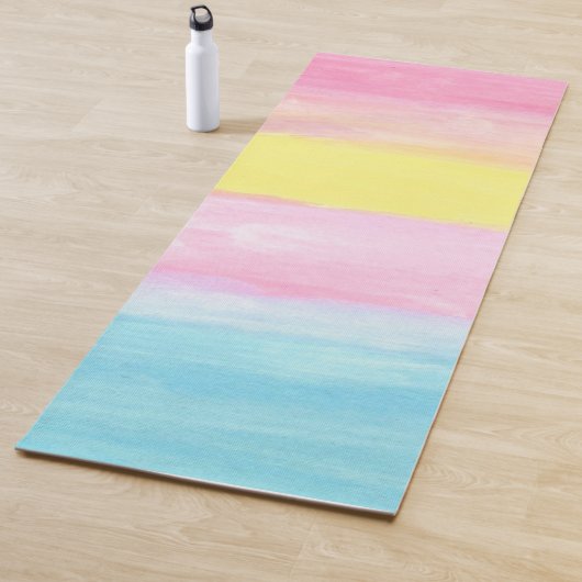 サンセットホライズンウォーターカラー抽象芸術 ヨガマット (インサイチュ)