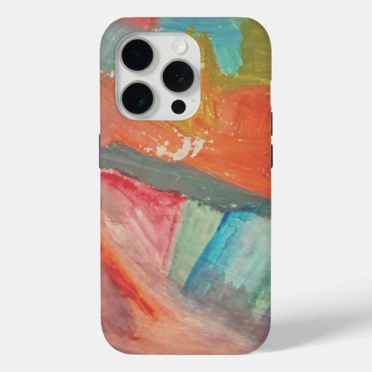 サンセットホライズン アブストラクトアート タフザケ Case-Mate iPhoneケース (裏面)