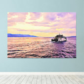 サンセットホライゾンアットバリストレーツ キャンバスプリント (インサイチュ (ウッドフロア))