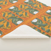 サンセットボタニカルパネルパターン – ザホワイトロータス シェルパブランケット (3/4)