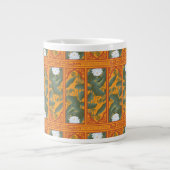 サンセットボタニカルパネルパターン – ザホワイトロータス ジャンボコーヒーマグカップ (正面)