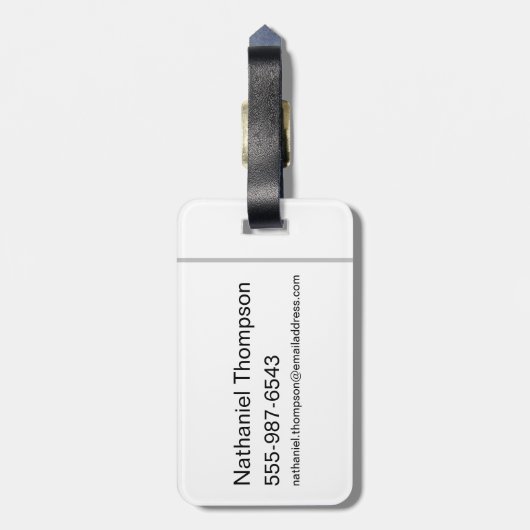 サンセットボタニカルパネルパターン – ザホワイトロータス ラゲッジタグ (裏面縦)