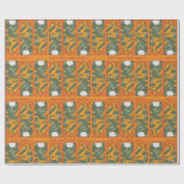 サンセットボタニカルパネルパターン – ザホワイトロータス ラッピングペーパー (フラット)