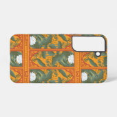 サンセットボタニカルパネルパターン – ザホワイトロータス SAMSUNG GALAXYケース (裏面横)