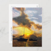 サンセットボート – 移動しても大丈夫のまわりに シーズンポストカード (正面/裏面)