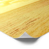 サンセットポスターのビーチで熱帯のヤシの木 ポスター (角)