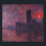 サンセットポスターのモネ議会の家 ポスター<br><div class="desc">Monet Houses of Parliament at Sunset poster.1903年からキャンバスに油絵を描く。日と色彩の鮮やか年の時にモネは議会の家違うの太陽のシフト光のパターンをキャプチャする。このサンセットのレンディションは、オレンジ色の赤と紫の美しい使用で難しい。クロー素晴らしド・モネ、印象派、ロンドン、街並、アートのファンのためのギフトフランスの。</div>