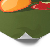 サンセットポスターのリンゴとバンジョー ポスター (角)