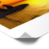 サンセットポスターの島猫 ポスター (角)