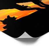 サンセットポスター付きトレイルシルエットの終点 ポスター (角)