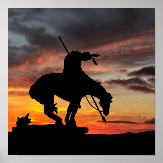 サンセットポスター付きトレイルシルエットの終点 ポスター (正面)