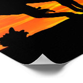 サンセットポスター付きトレイルシルエットの終点 ポスター (角)