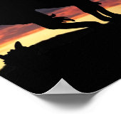 サンセットポスター付きトレイルシルエットの終点 ポスター (角)