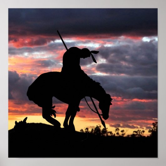 サンセットポスター付きトレイルシルエットの終点 ポスター (正面)