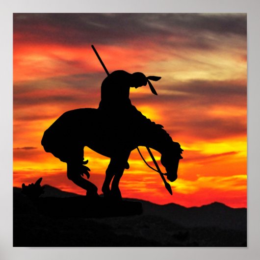 サンセットポスター付きトレイルシルエットの終点 ポスター (正面)