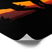 サンセットポスター付きトレイルシルエットの終点 ポスター (角)