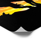 サンセットポスター付きトレイルシルエットの終点 ポスター (角)