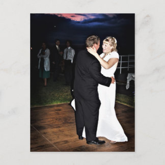 サンセットポストカードで新郎新婦 ポストカード