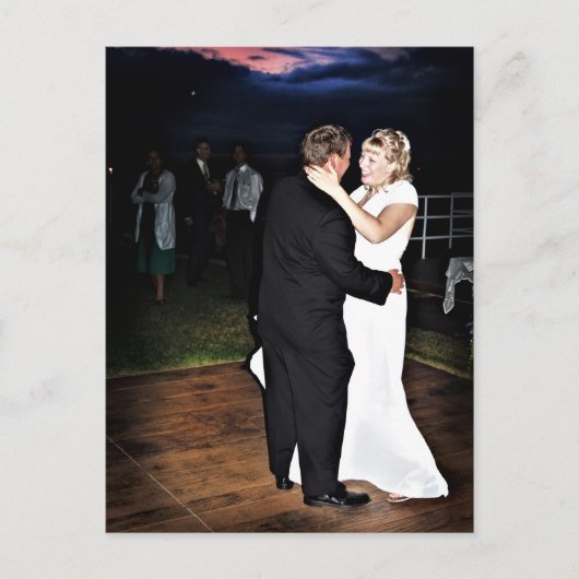 サンセットポストカードで新郎新婦 ポストカード (正面)