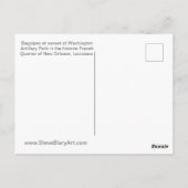 サンセットポストカードのバグパイプ ポストカード (裏面)