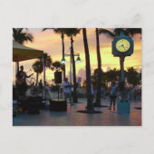 サンセットポストカードタイムズスクエアフォートマイヤーズビーチ ポストカード (正面)