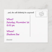 サンセットポストカード招待状 インビテーションポストカード (裏面)