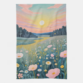 サンセットポピー キッチンタオル