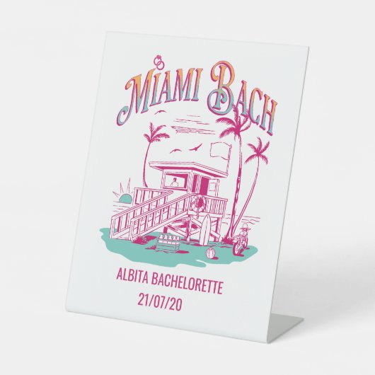 サンセットマイアミバチェロレッテ 台座サイン (正面)