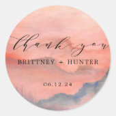 サンセットマウンテンサンキュー結婚ズ ラウンドシール (正面)