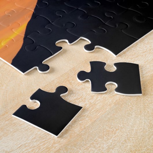 サンセットマウンテンシルエット ジグソーパズル (側面)