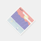 サンセットマウンテンシーンが見られるカクテルナプキン スタンダードカクテルナプキン (角)