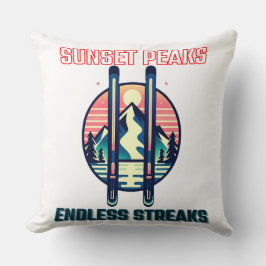 サンセットマウンテンスキーアドベンチャー クッション