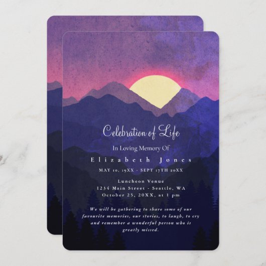 サンセットマウンテンズお祝いオブライフ葬儀 (正面/裏面)