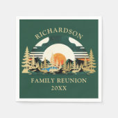 サンセットマウンテンズキャンピンググリーンファミリー懇親会 スタンダードカクテルナプキン (正面)