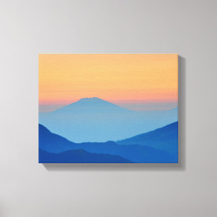サンセットマウンテンズ抽象芸術景観 キャンバスプリント
