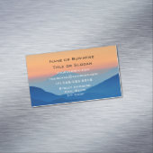 サンセットマウンテンズ抽象芸術景観 マグネット名刺 (インサイチュ)