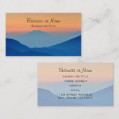 サンセットマウンテンズ抽象芸術景観 名刺 (正面/裏面)