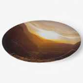 サンセットマウンテンフォト ペーパープレート (アングル)