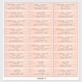 サンセットマウン結婚テンズゲスト住所 シール (シート)