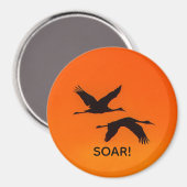 サンセットマグ飛んでいるネットへの砂丘クレーン マグネット (正面/裏面)