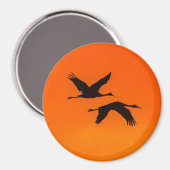 サンセットマグ飛んでいるネットへの砂丘クレーン マグネット (正面/裏面)