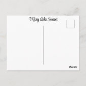 サンセットミスティカラフルレイクウォーターカラーアート ポストカード (裏面)